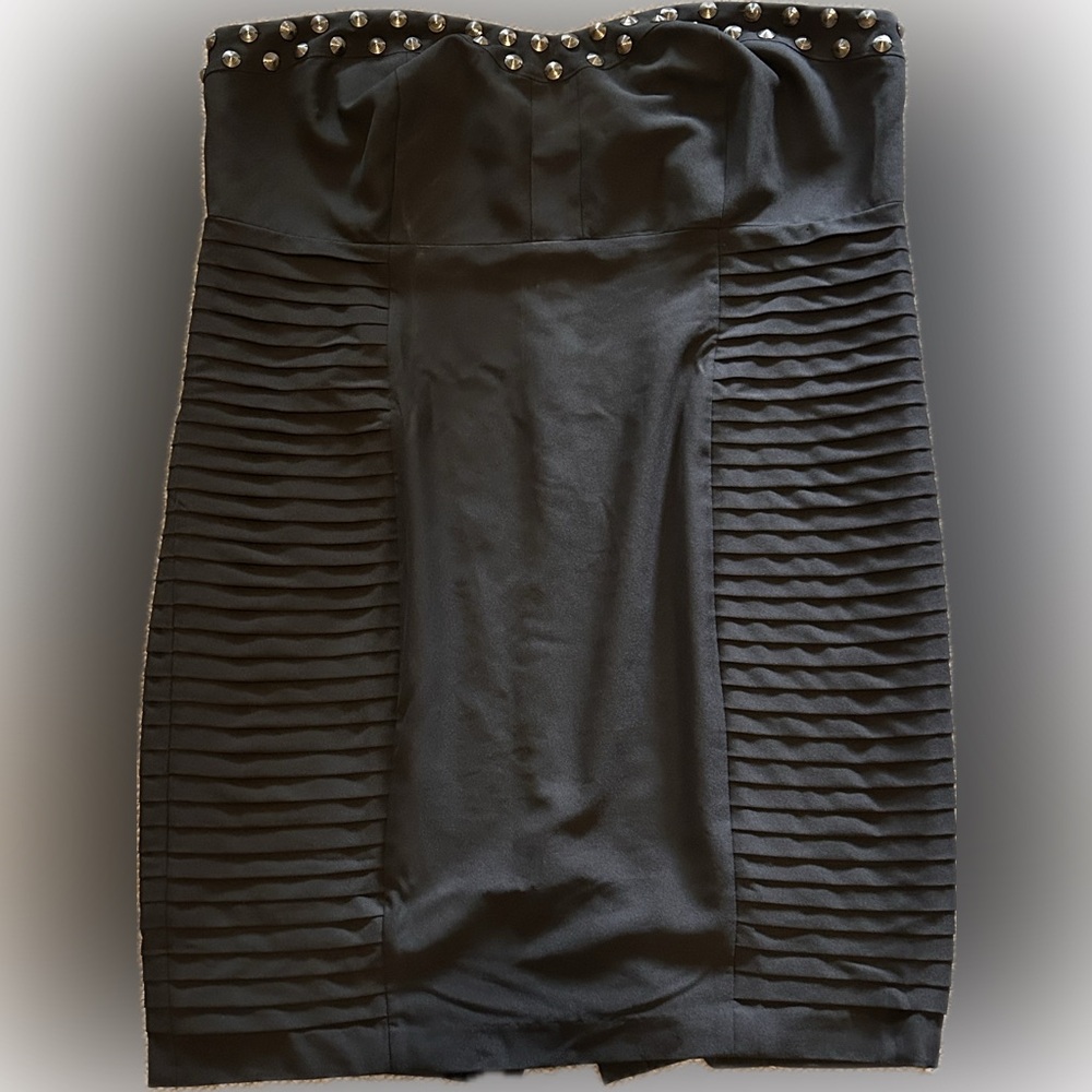 Torrid Black Strapless Dress with Studded Detail